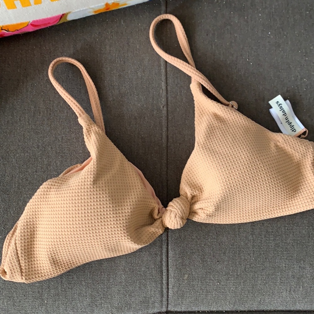 Dippin Daisy Waffle Tan Bikini top